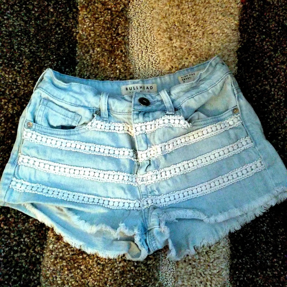 High waisted cut off jean shorts
